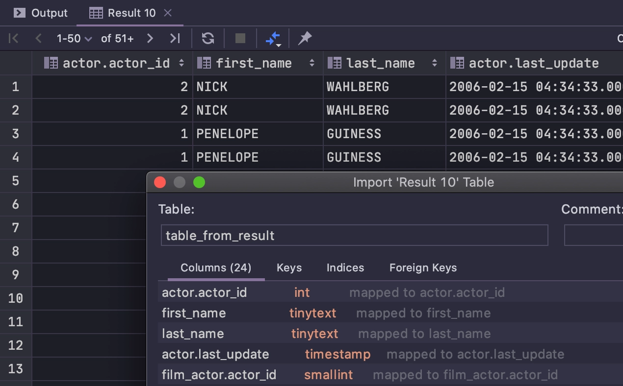 create new database datagrip