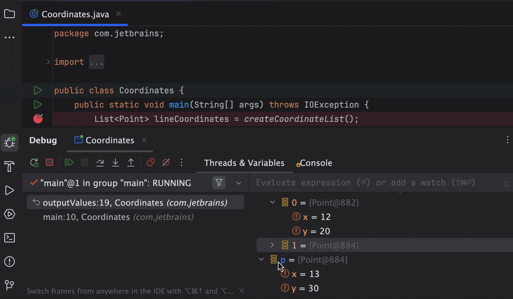 Jump to Source and Jump to Type Source through Debugger
