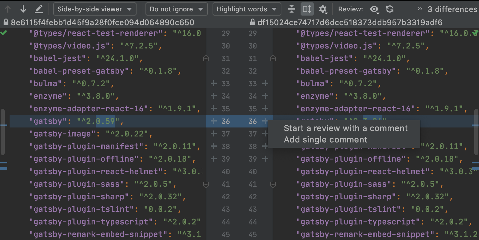 compare-diff-start-review