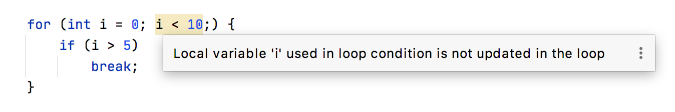 Loop conditions checks