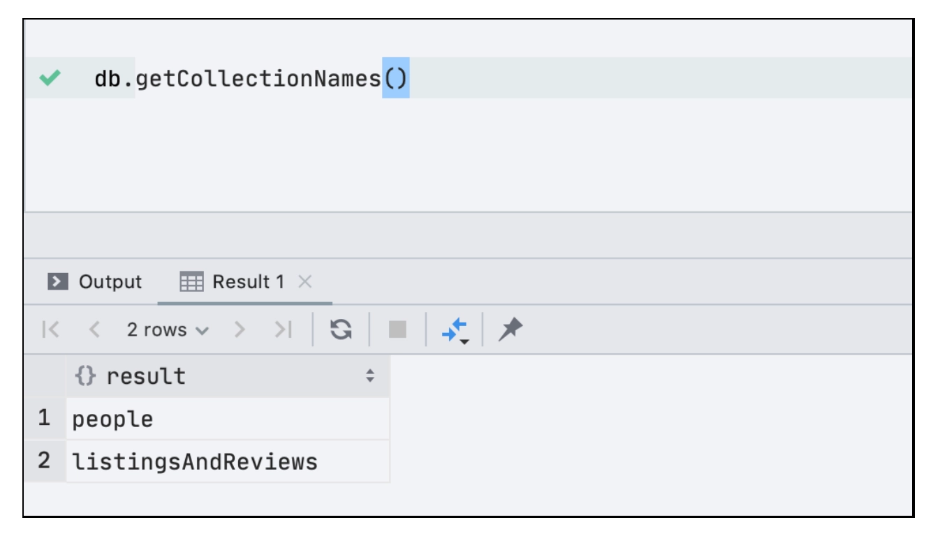 datagrip mongodb create database