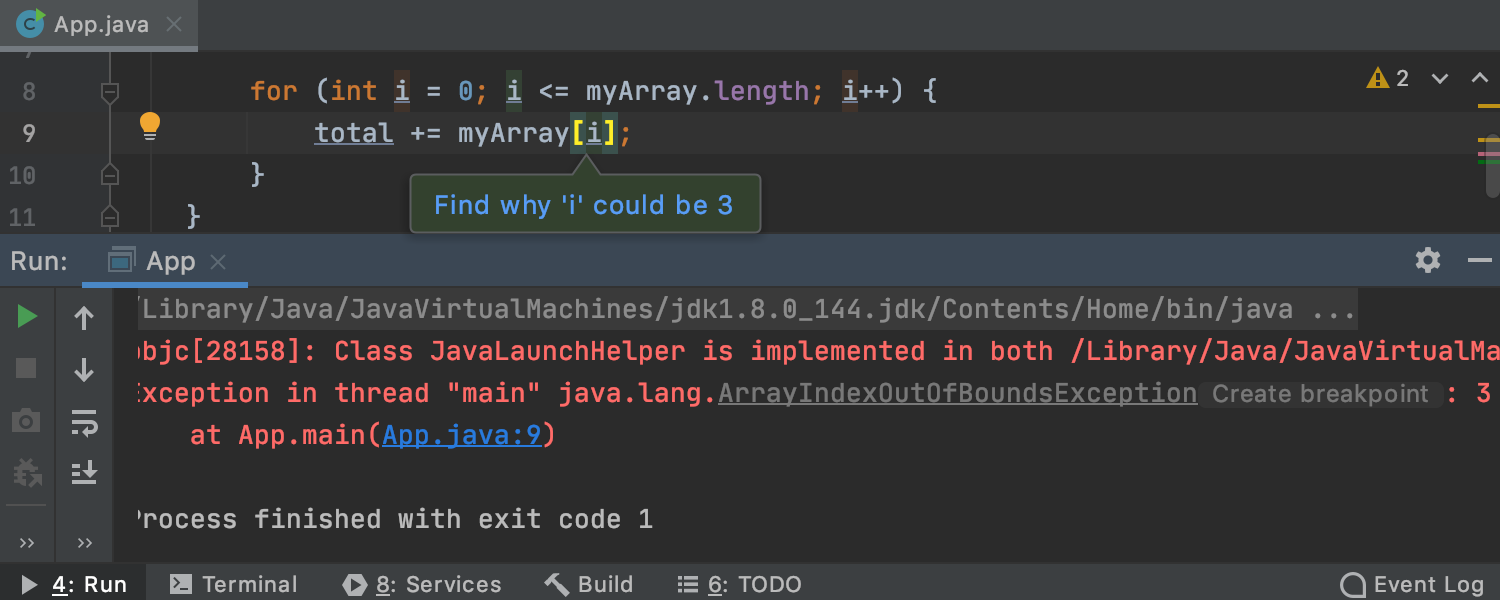 Stack Trace Analysis Java