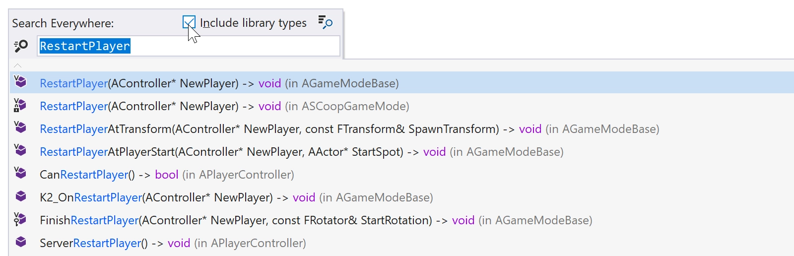 Treat Unreal Engine symbols as non-project in Search Everywhere/Go To