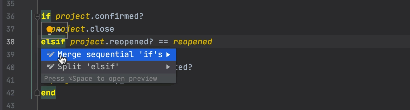 Merge or split sequential ifs 