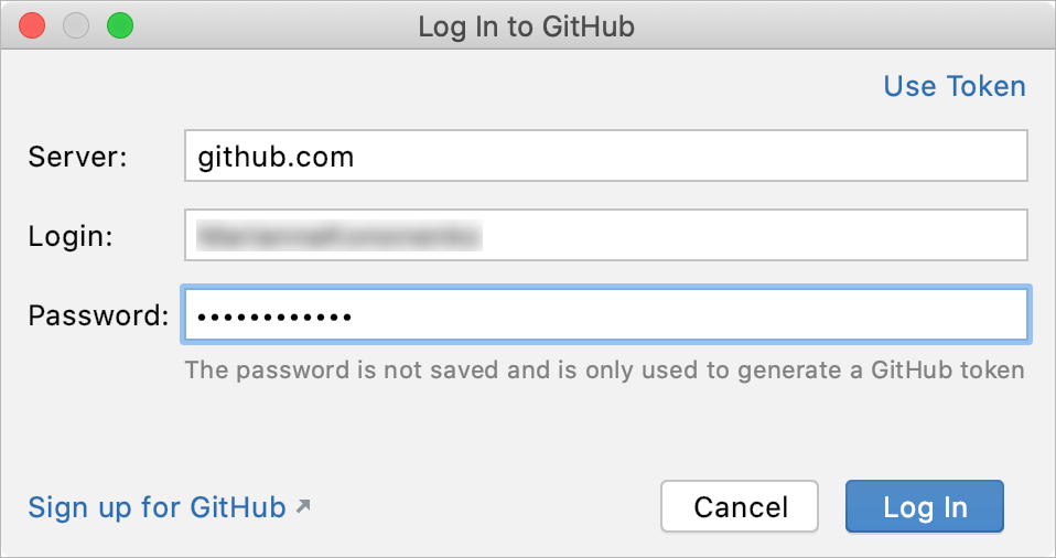 Github login