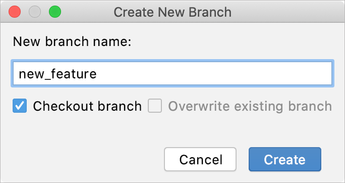 Create new branch