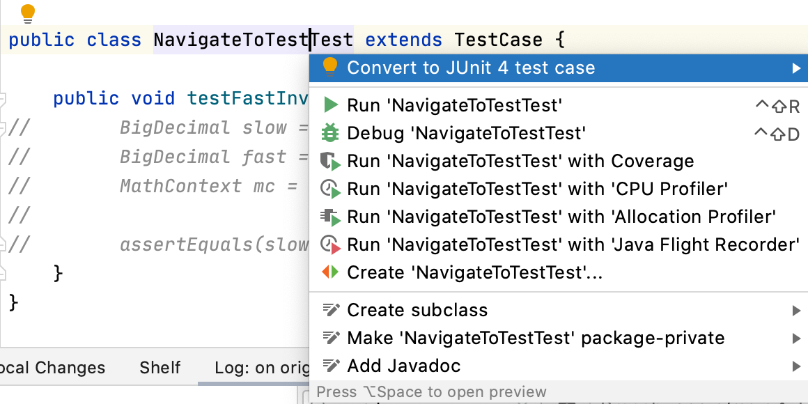 Junit 3 Migration in IntelliJ