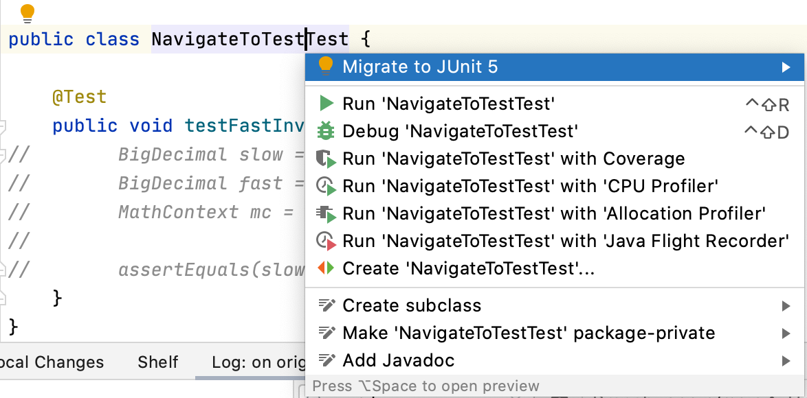 Junit 4 to Migration IntelliJ