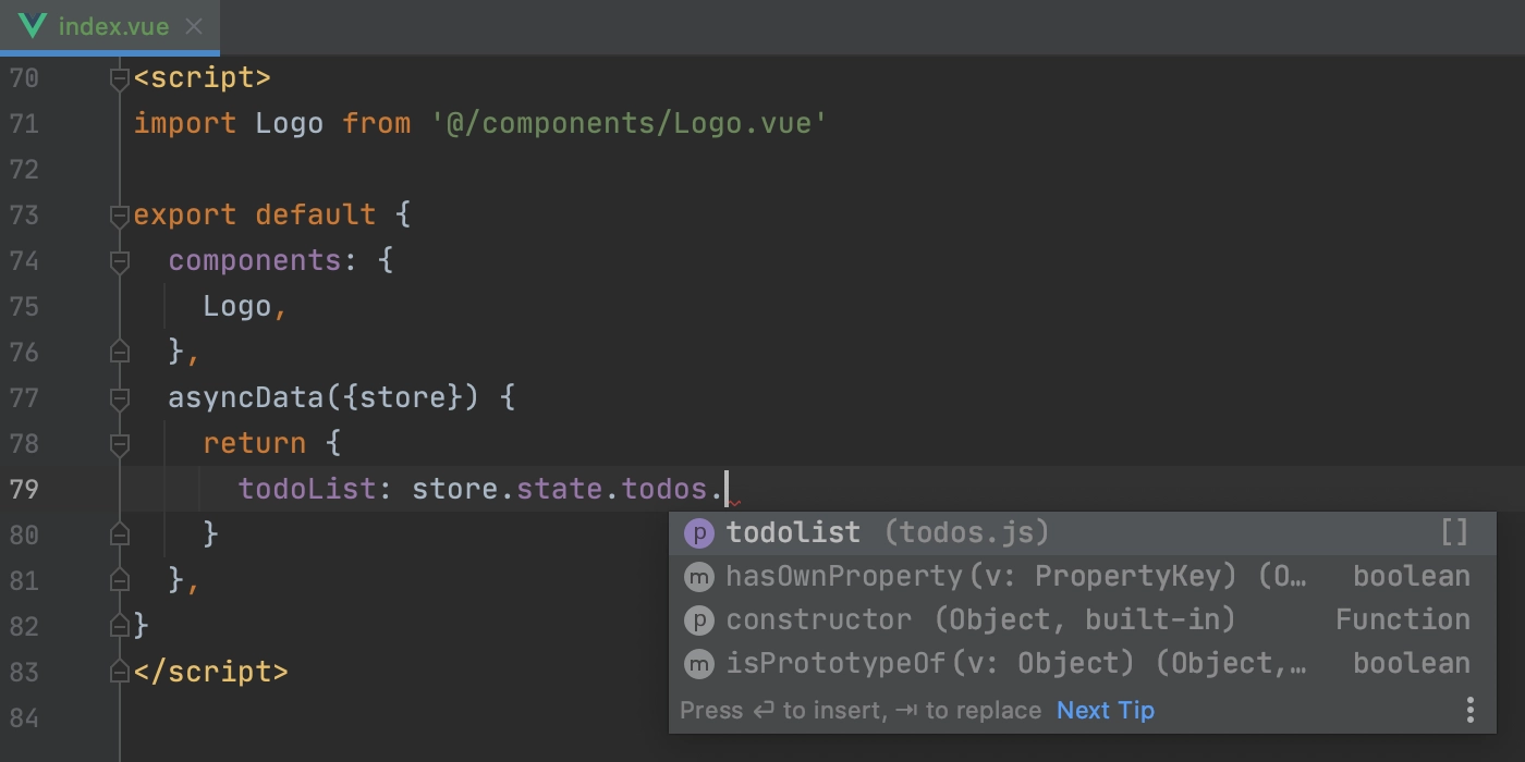 webstorm vue js