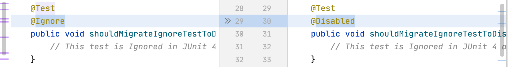 JUnit Local History Test Ignore