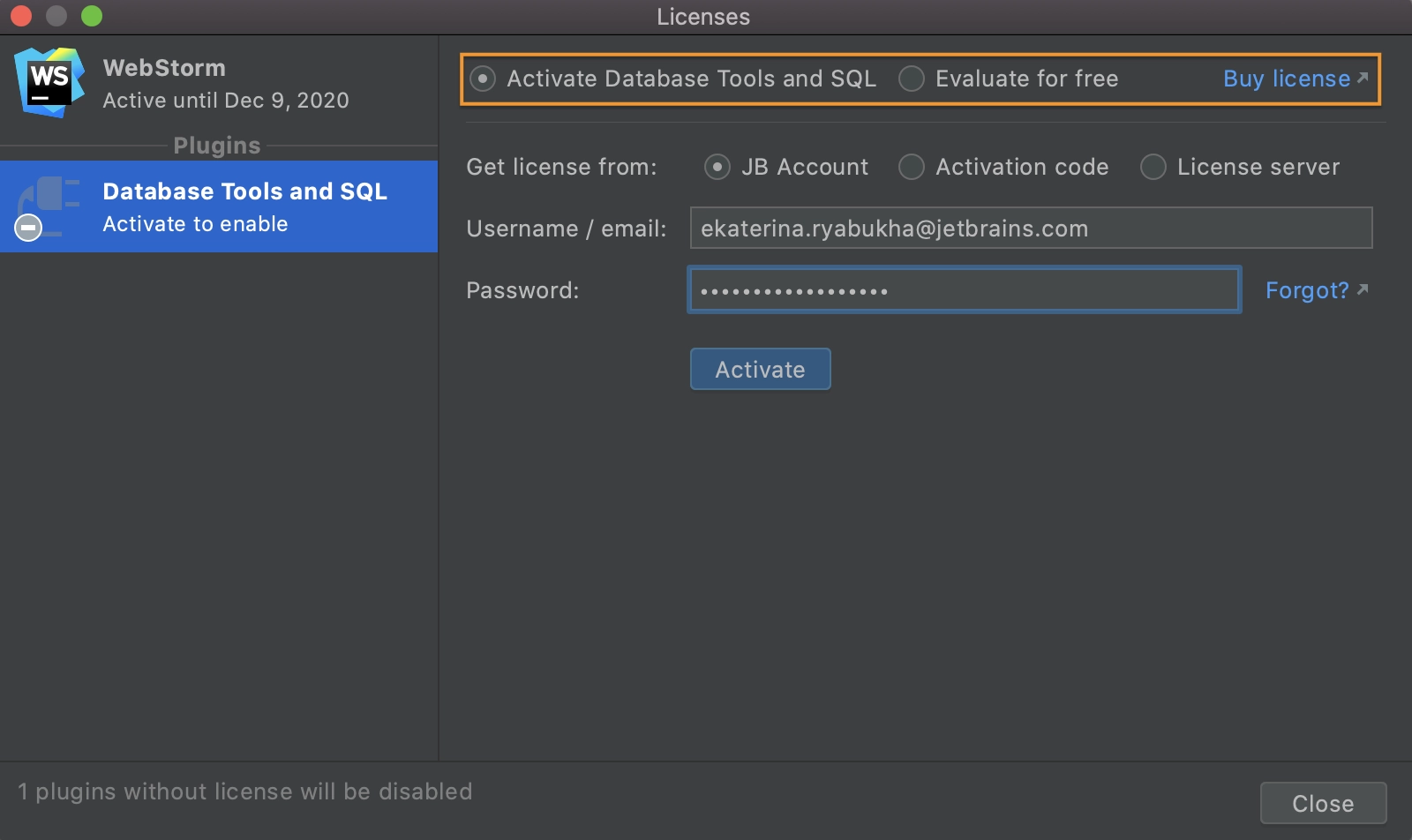 activation code webstorm 2018