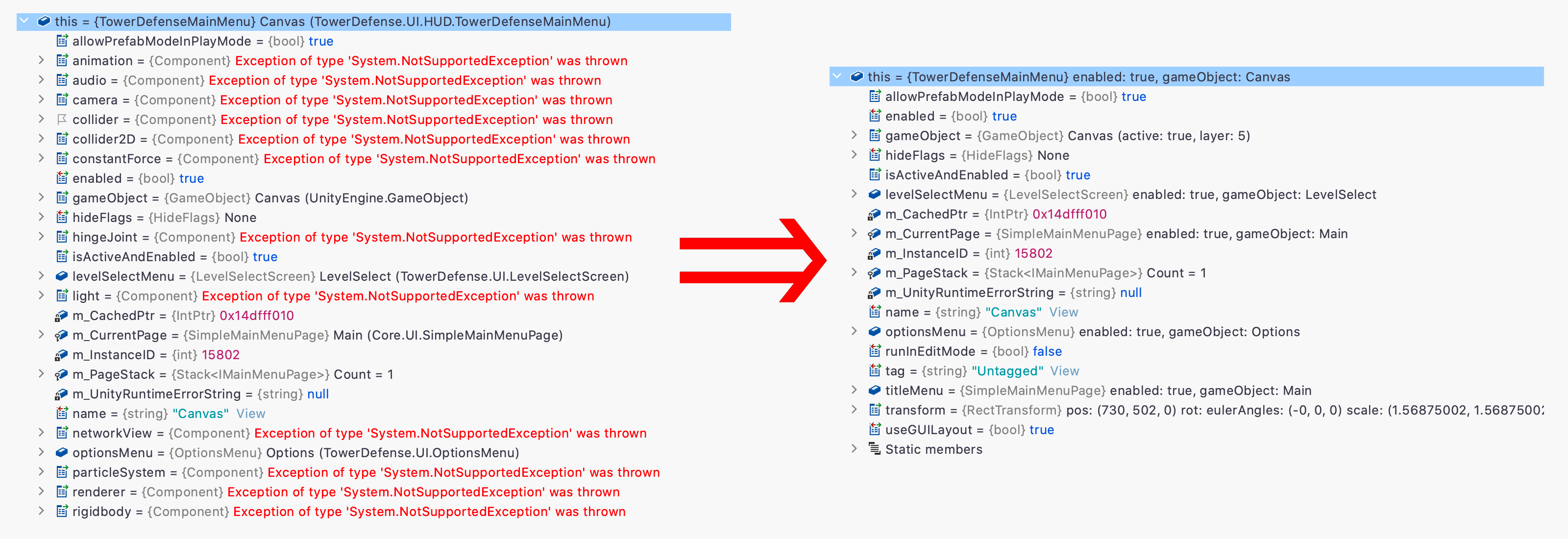 Rider removes obsolete properties that just show exceptions