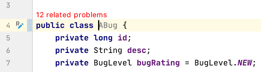 Bug 클래스 이름을 ABug로 바꾸기