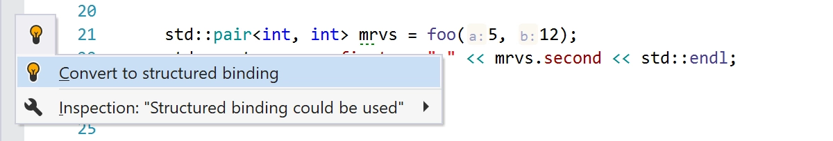 Convert to structured binding