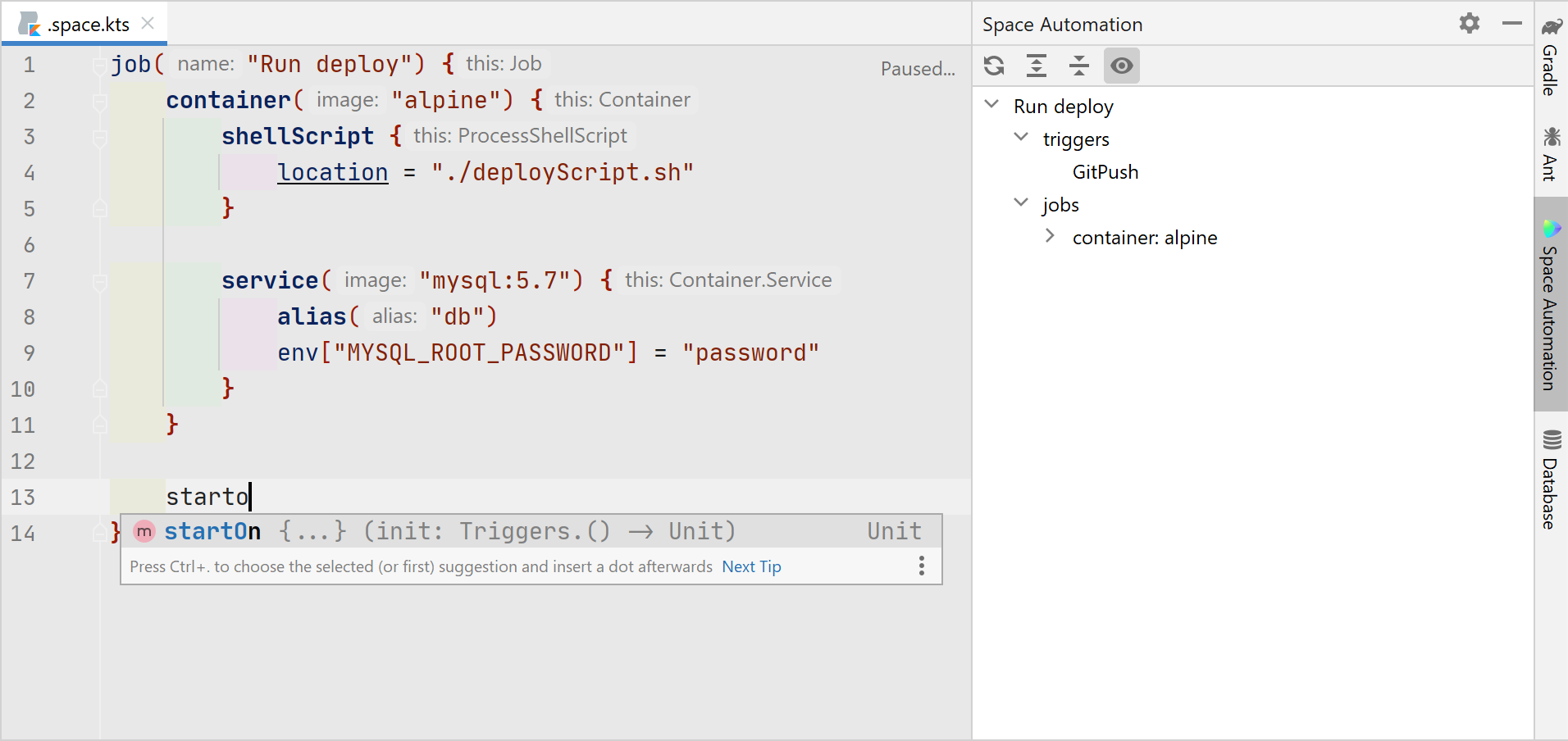 Automation IntelliJ IDEA 플러그인