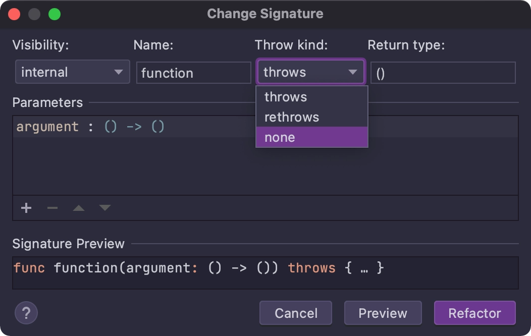 Change Signature