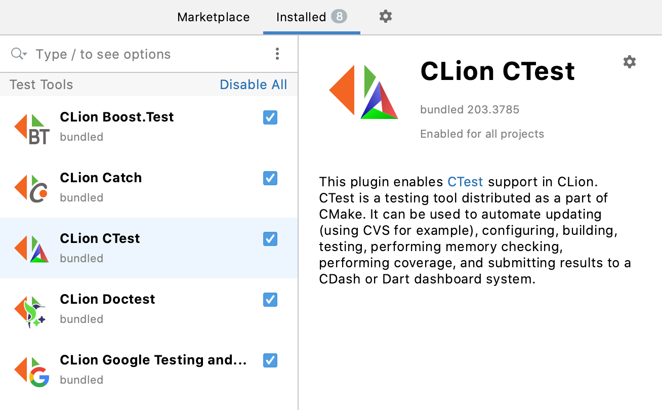 CTest plugin