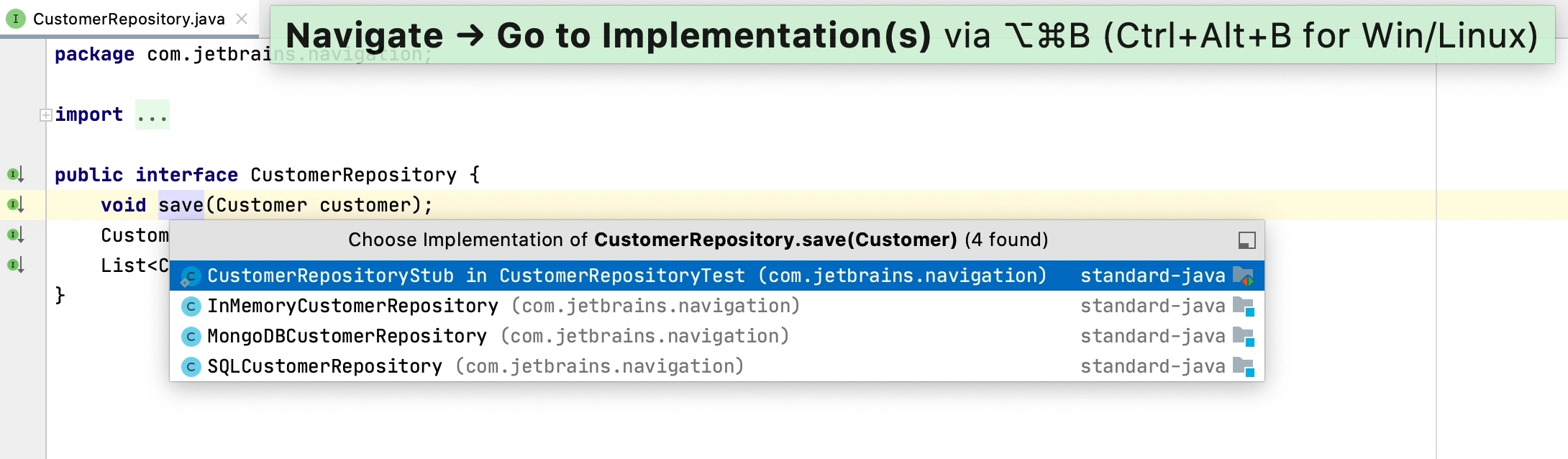 Navigate to Implementation