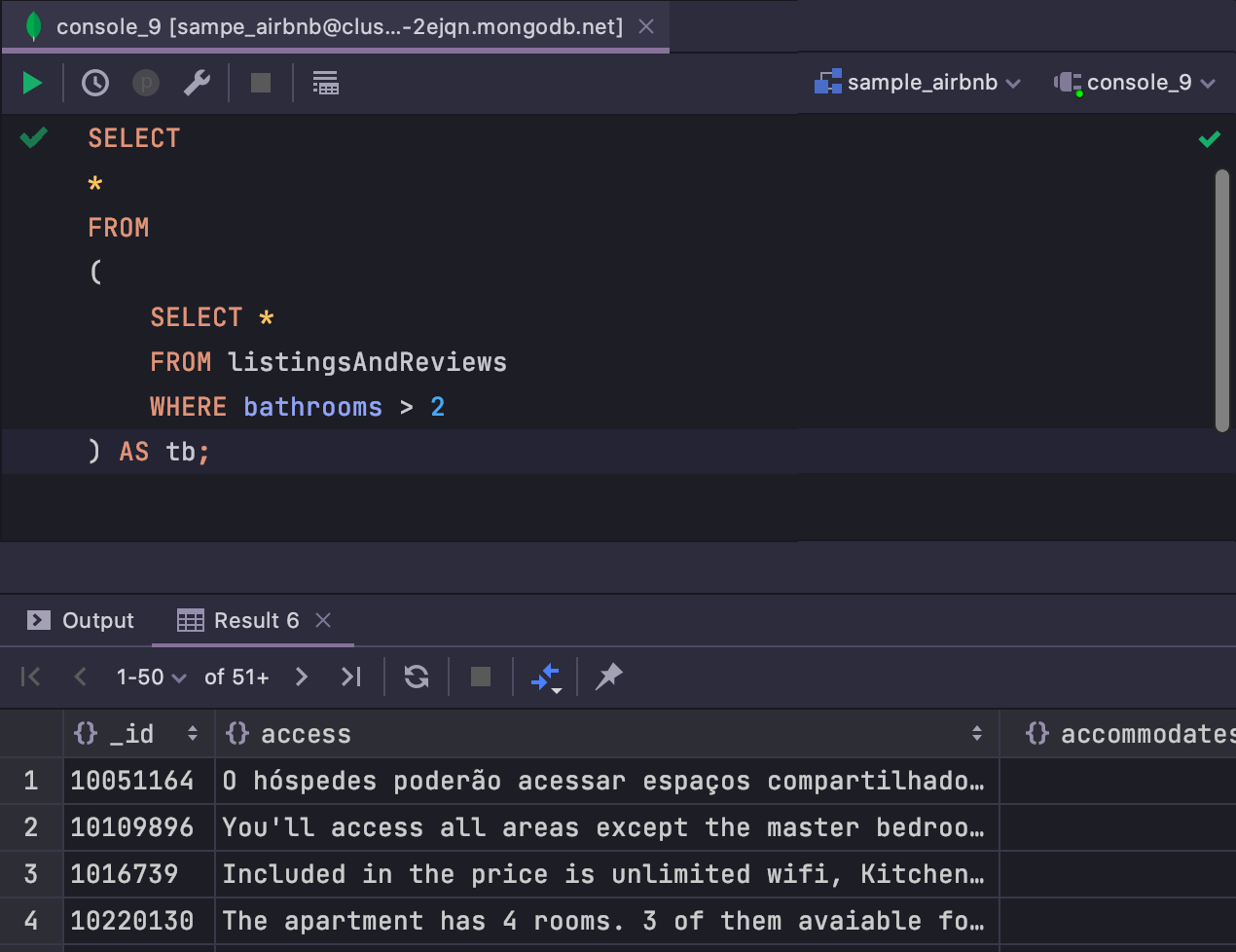 datagrip parameters