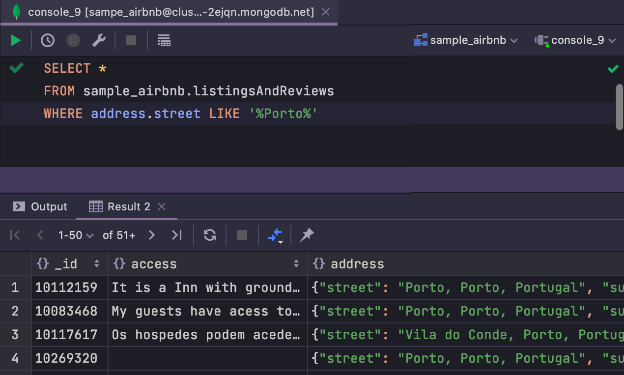 datagrip mongodb create database