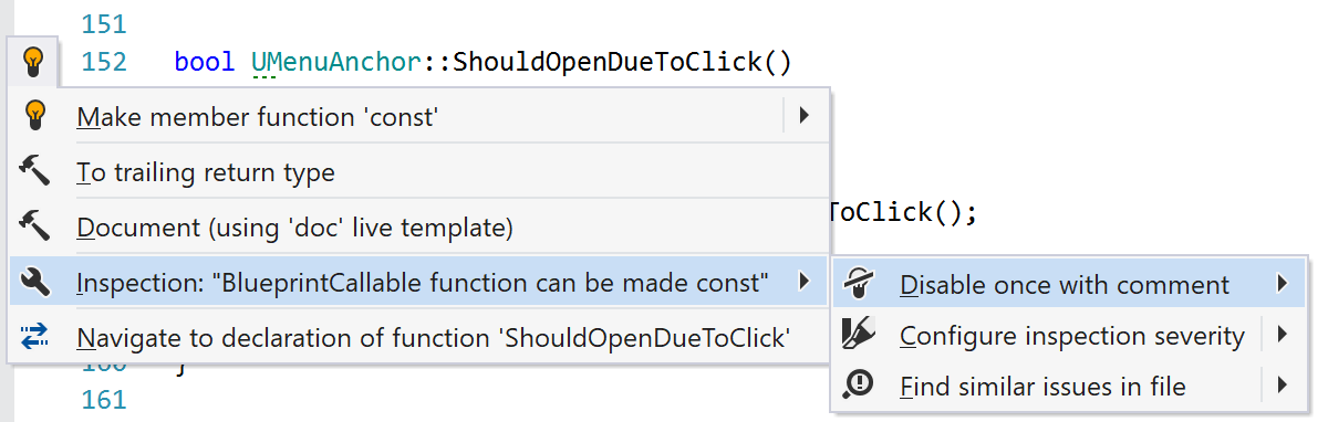 BlueprintCallable function can be const/static