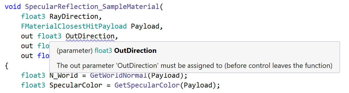 HLSL-specific input modifiers