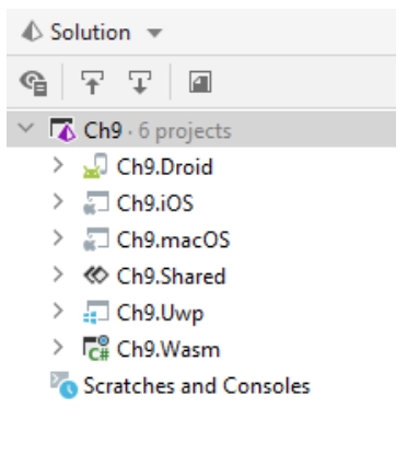 ch9 solution with 6 projects