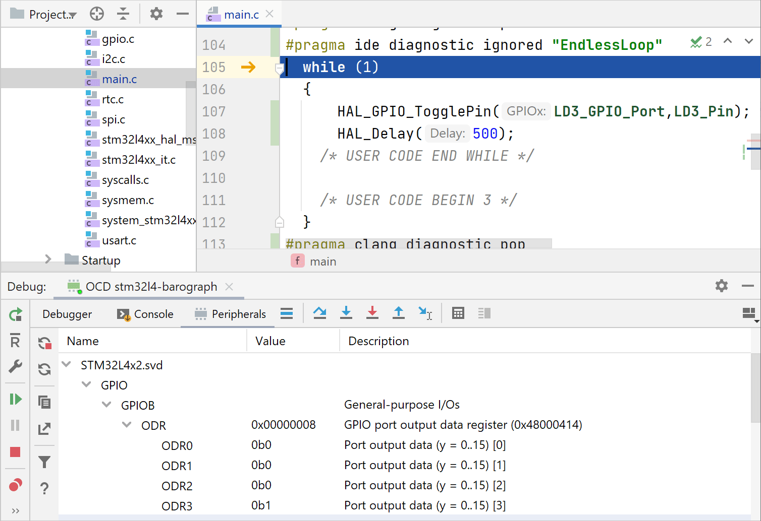 Debugging in CLion