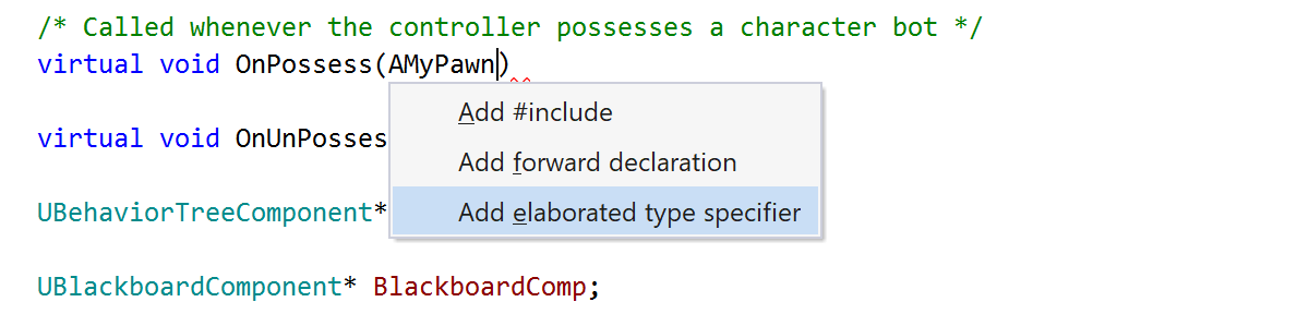 Add an elaborated type specifier