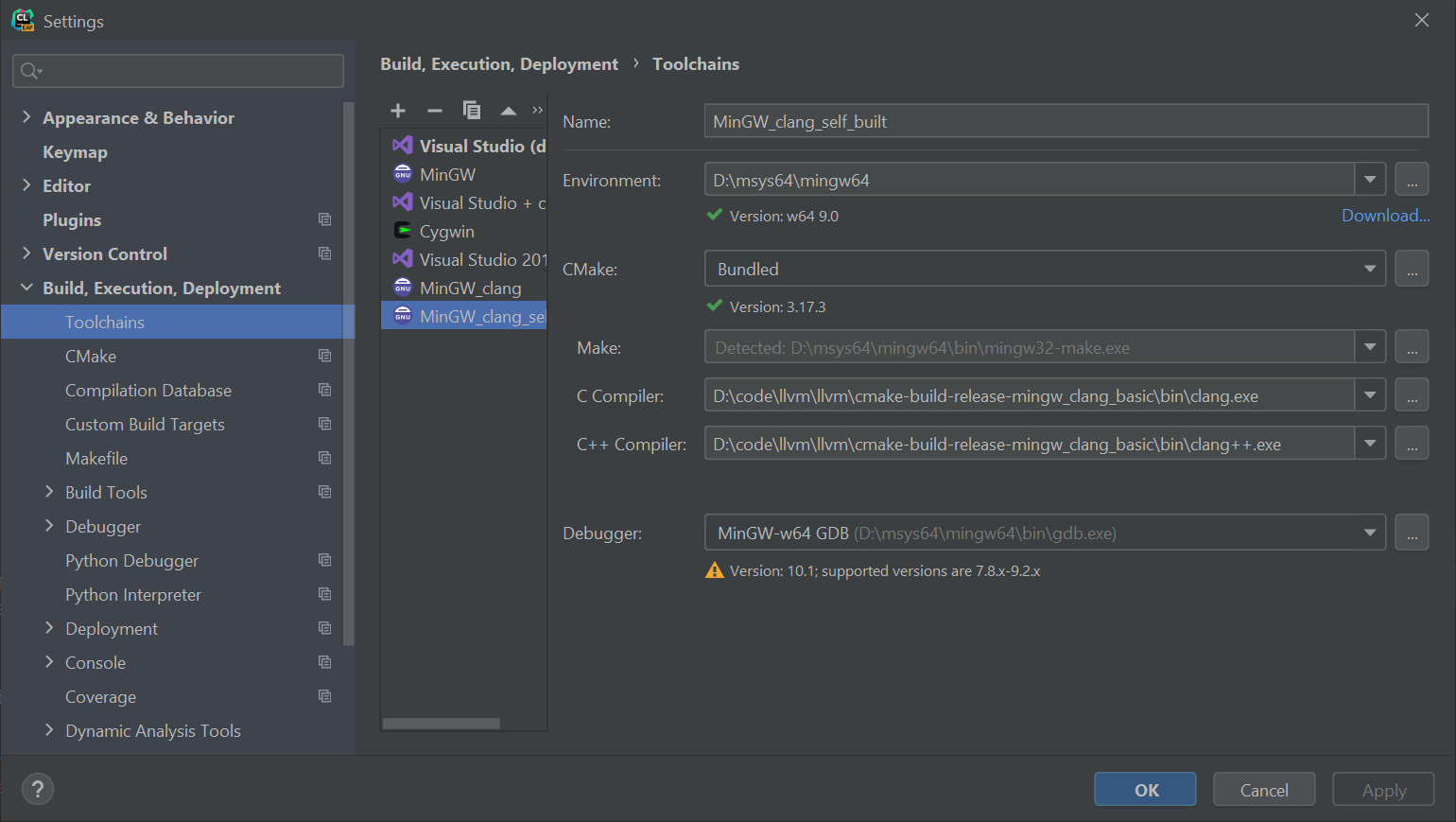 Clang self-build