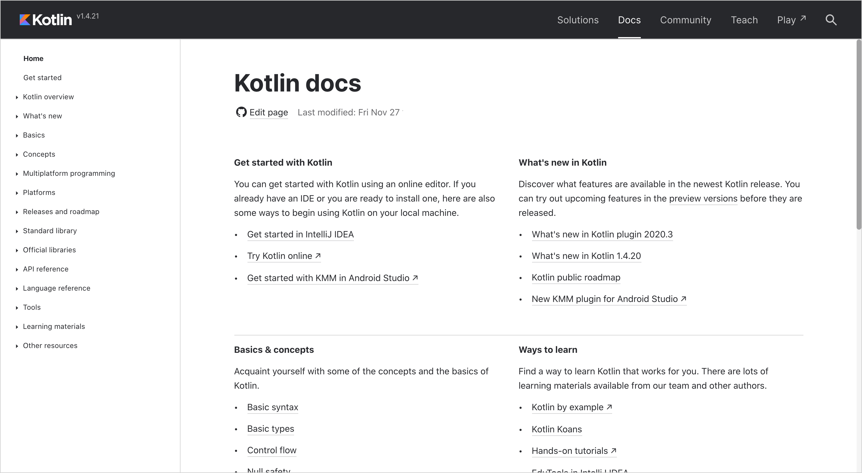 New Kotlin documentation