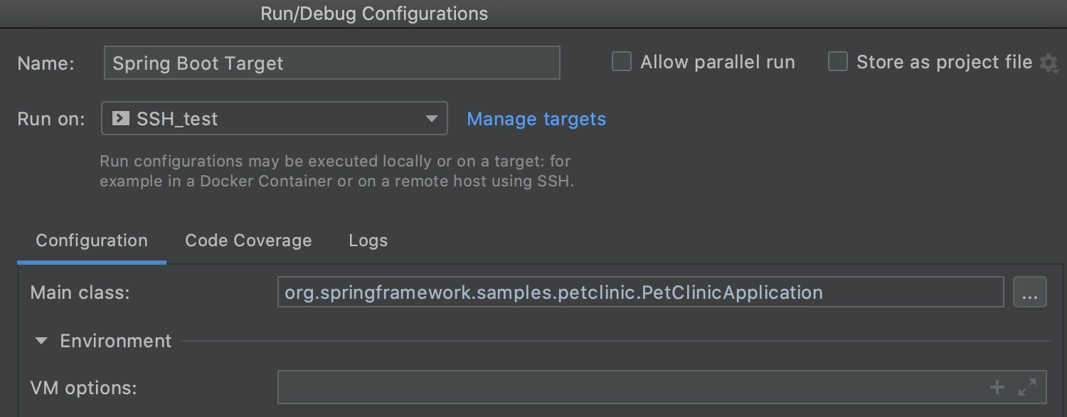 Intellij spring boot on sale configuration