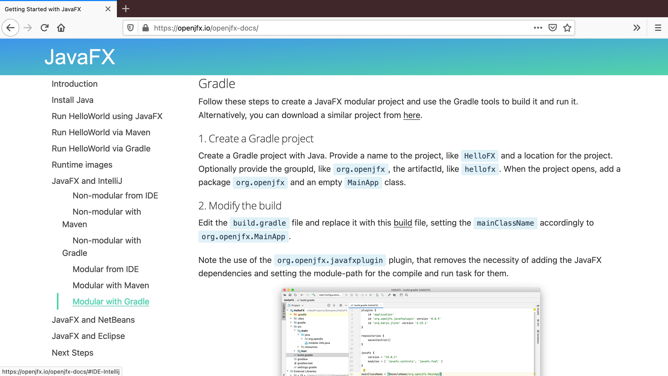 Создание javafx проекта в intellij idea