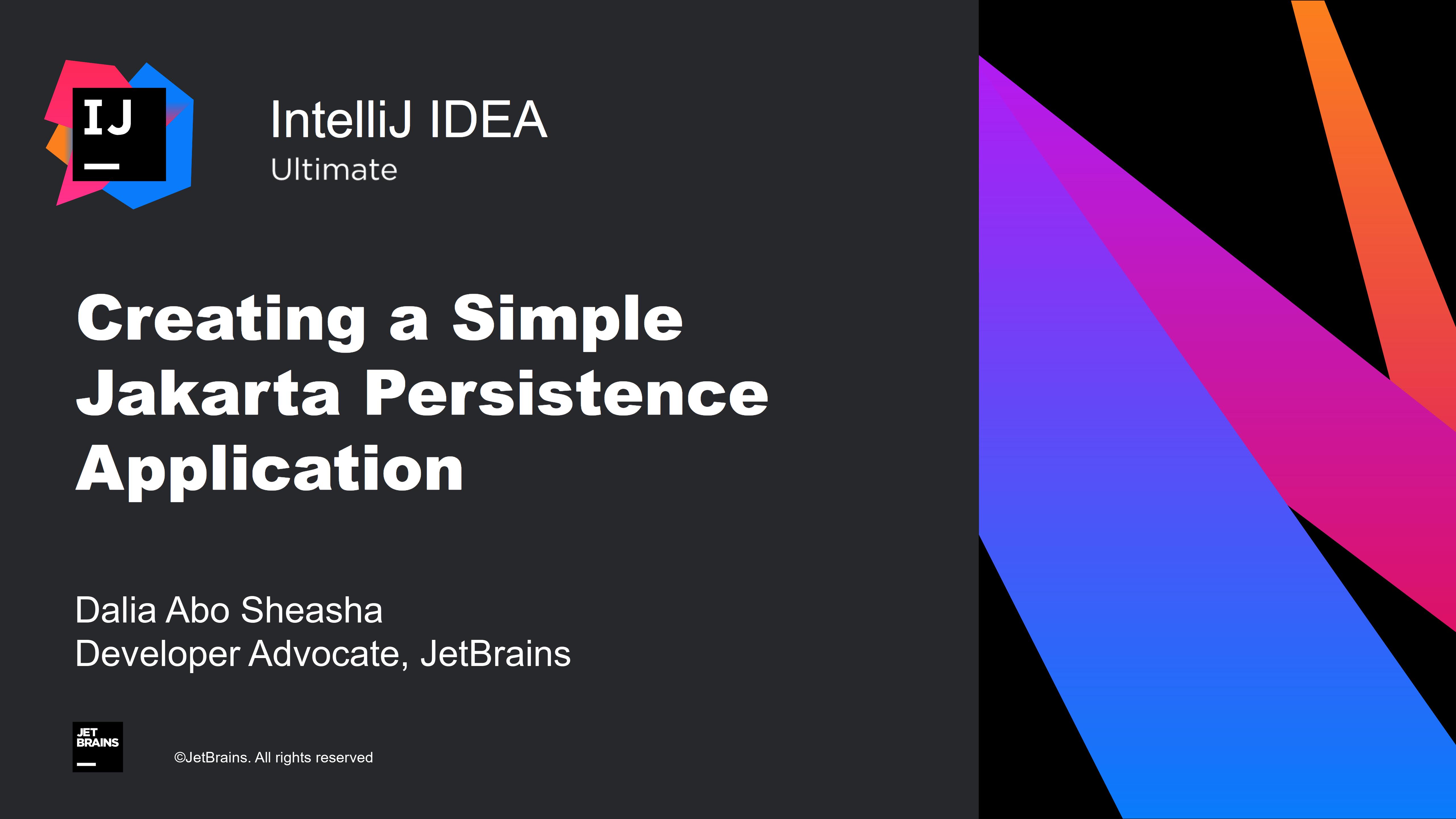Creating a Simple JPA Application | The IntelliJ IDEA Blog