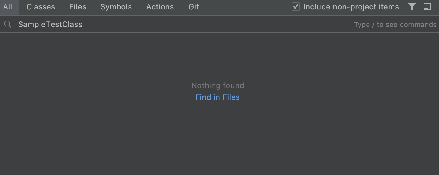 Find in Files from Search Everywhere