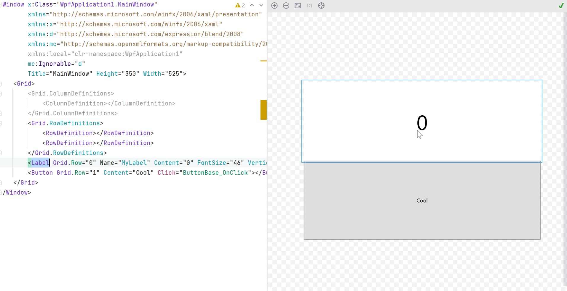 Selecting XAML elements to be highlighted from preview tool