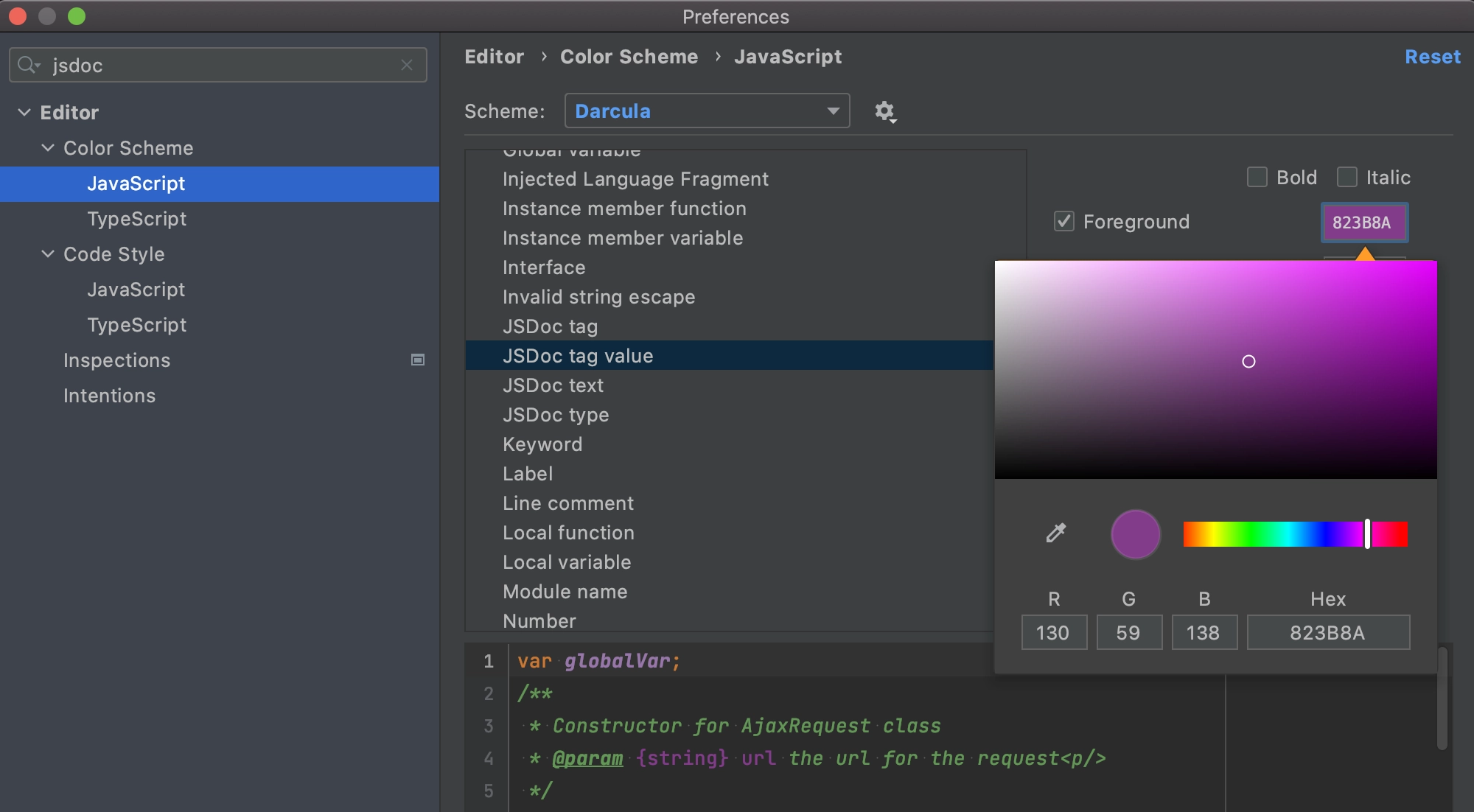 jsdoc-color-scheme-customization