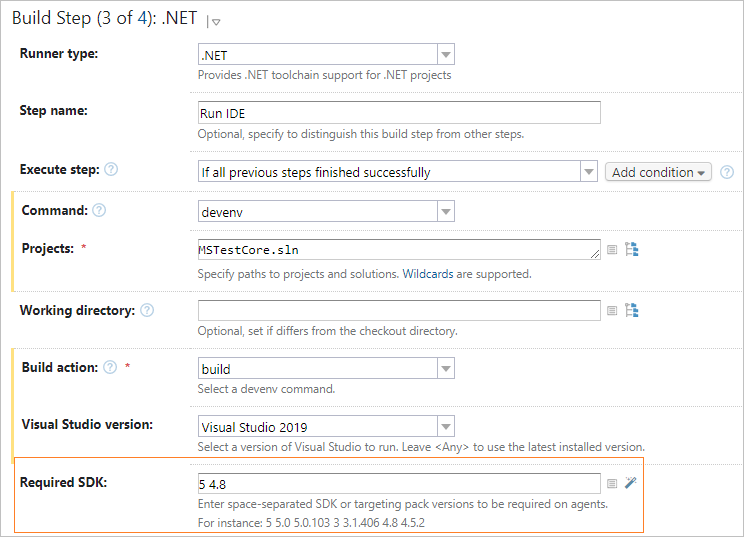 .NET SDK requirement