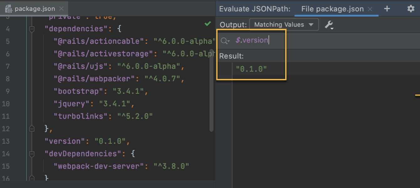 JSONPath support