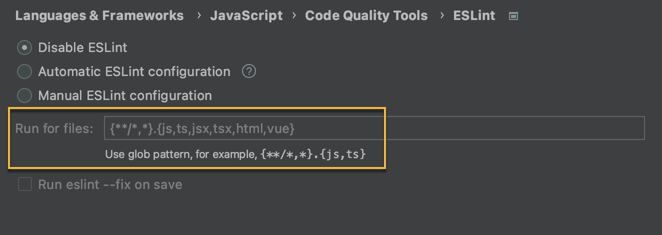 Configure ESLint scope