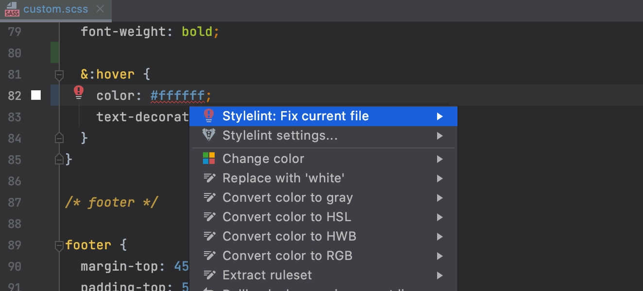 Stylelint support