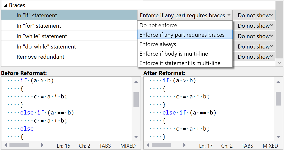 Syntax Style: Braces