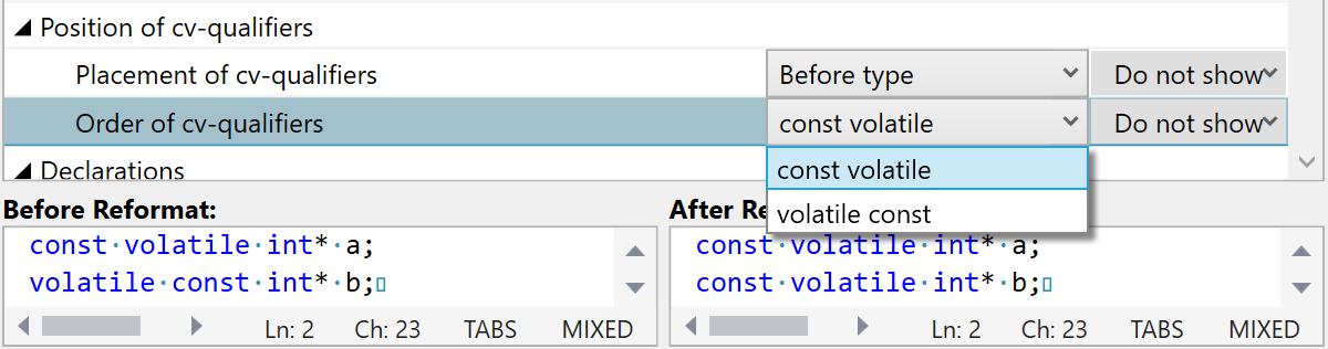 Syntax Style: Position of cv-qualifiers