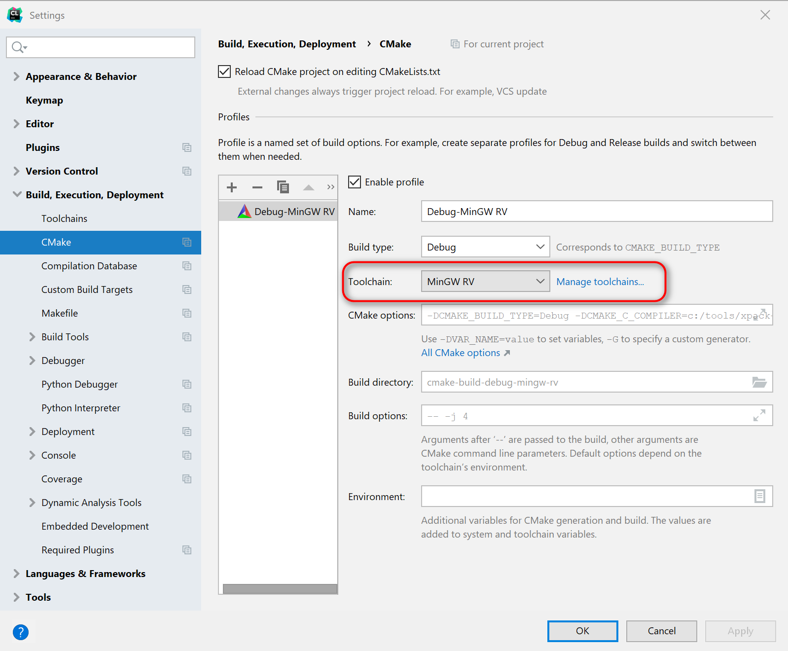 CMake Profiles