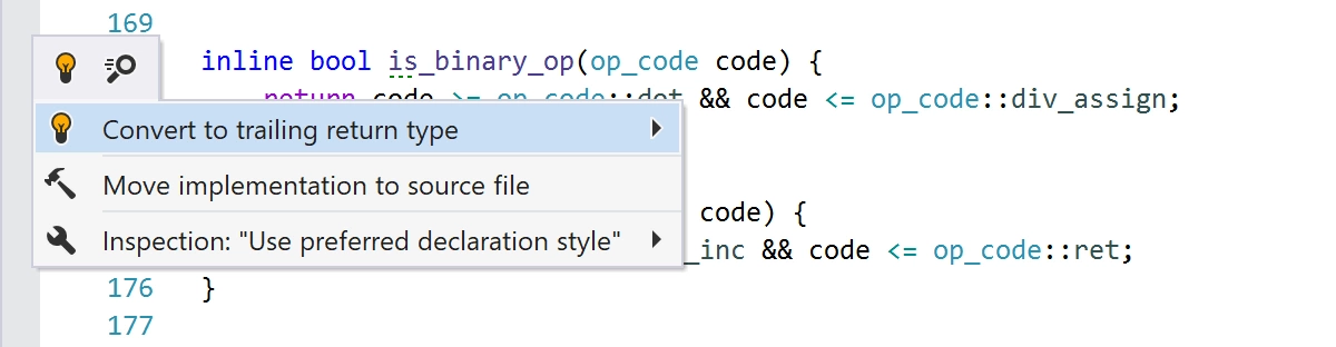 Syntax Style: return types