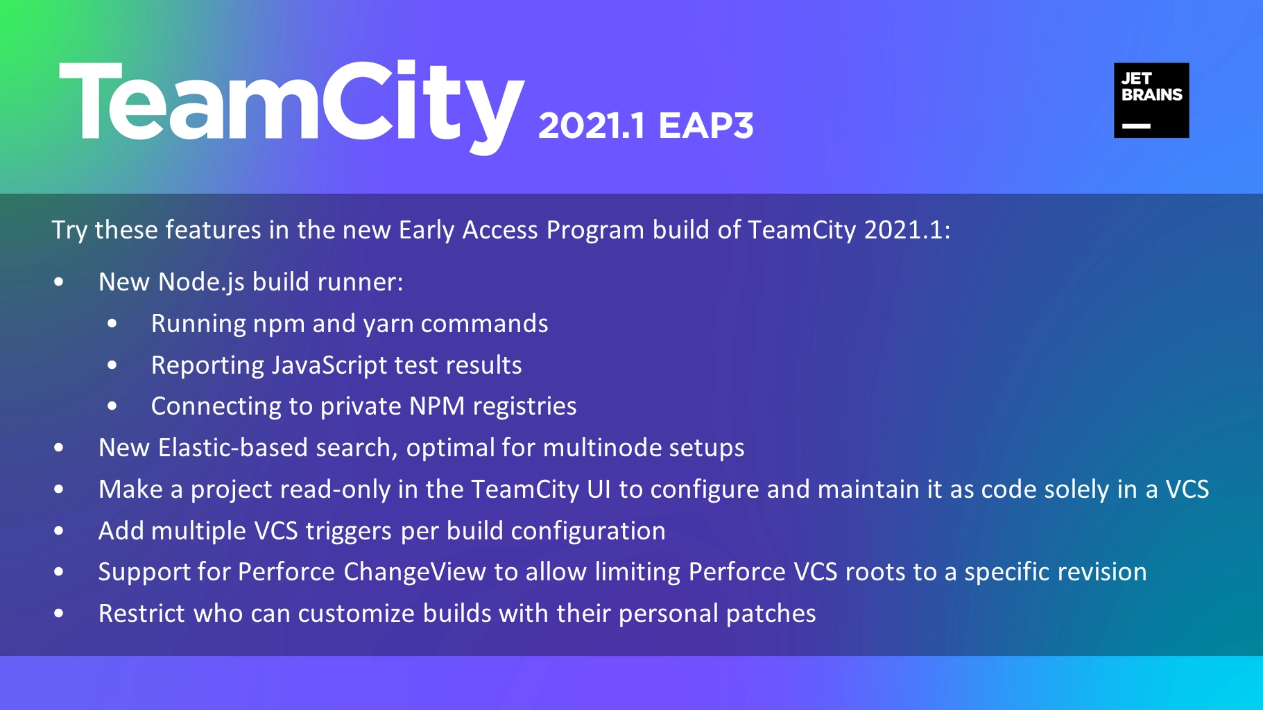 TeamCity 2021.1 EAP3