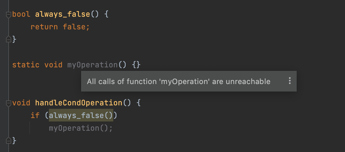 Unreachable function calls