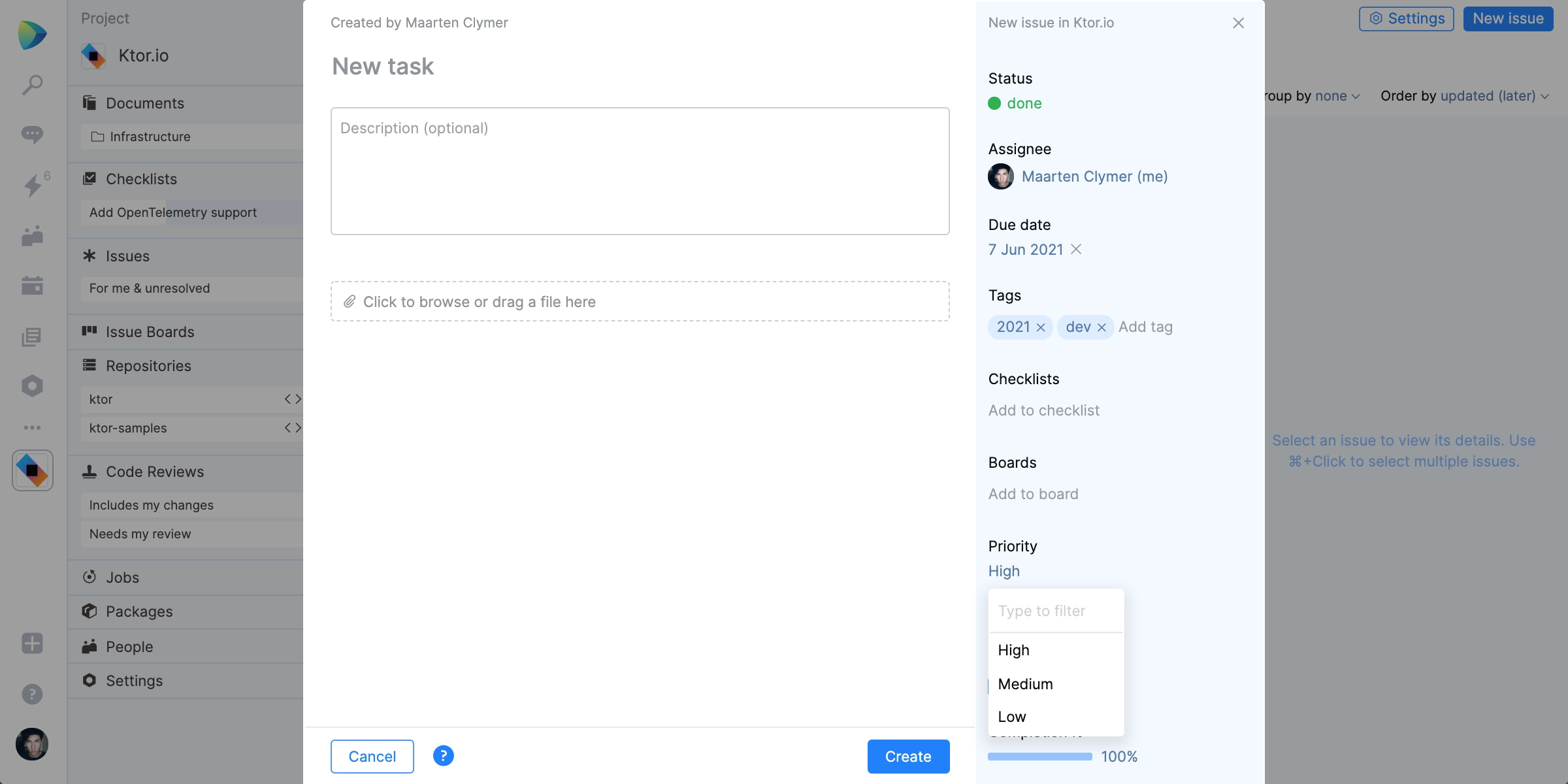 Customize your issues using custom issue fields in Space