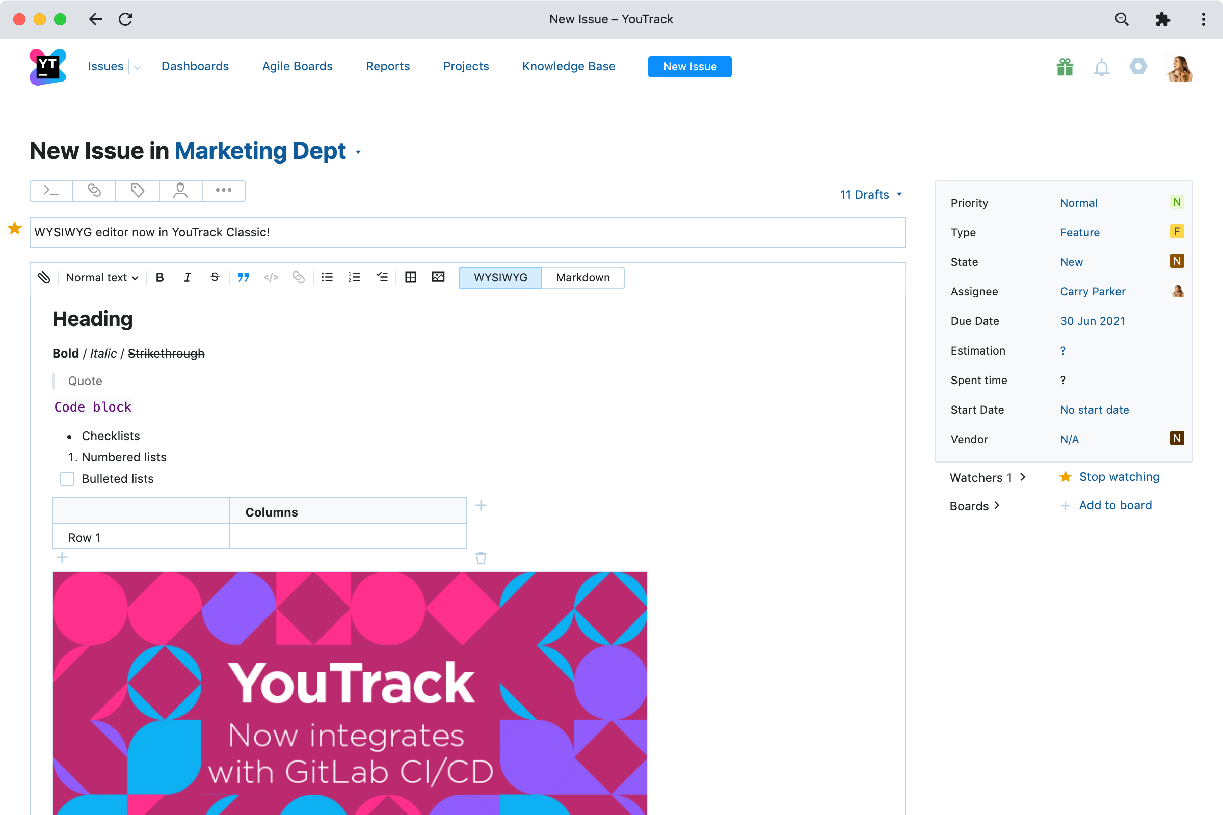 Как создать проект youtrack