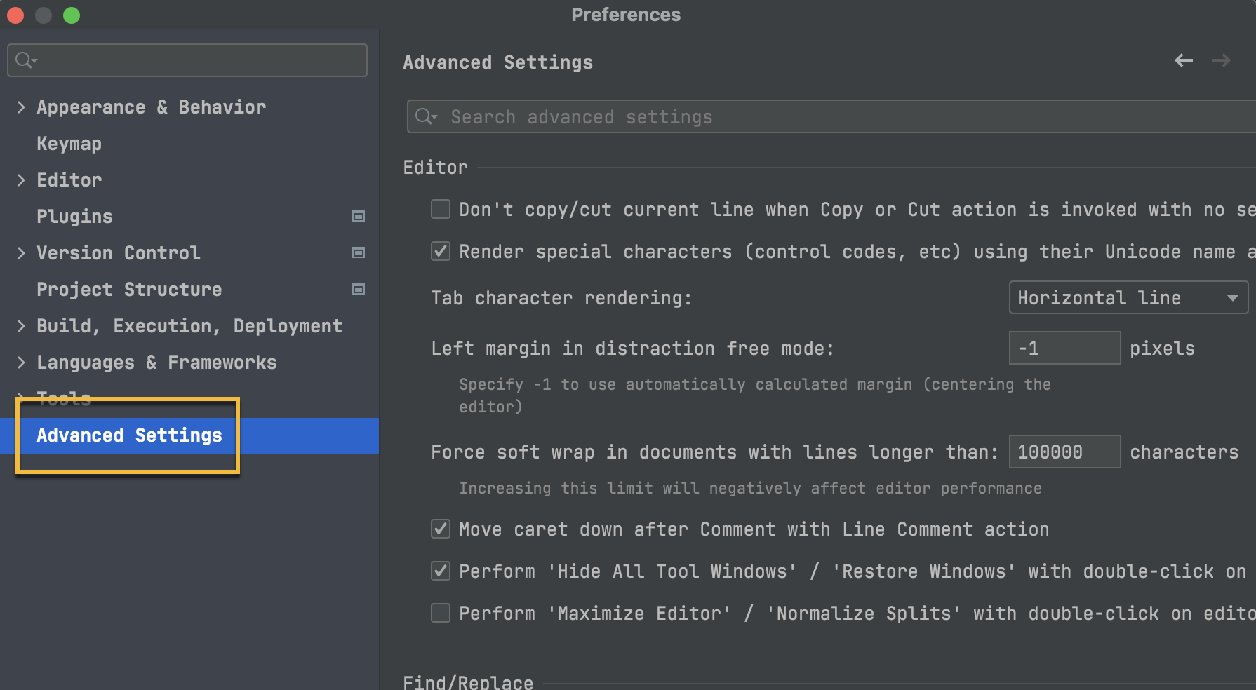 New Advanced Settings Node